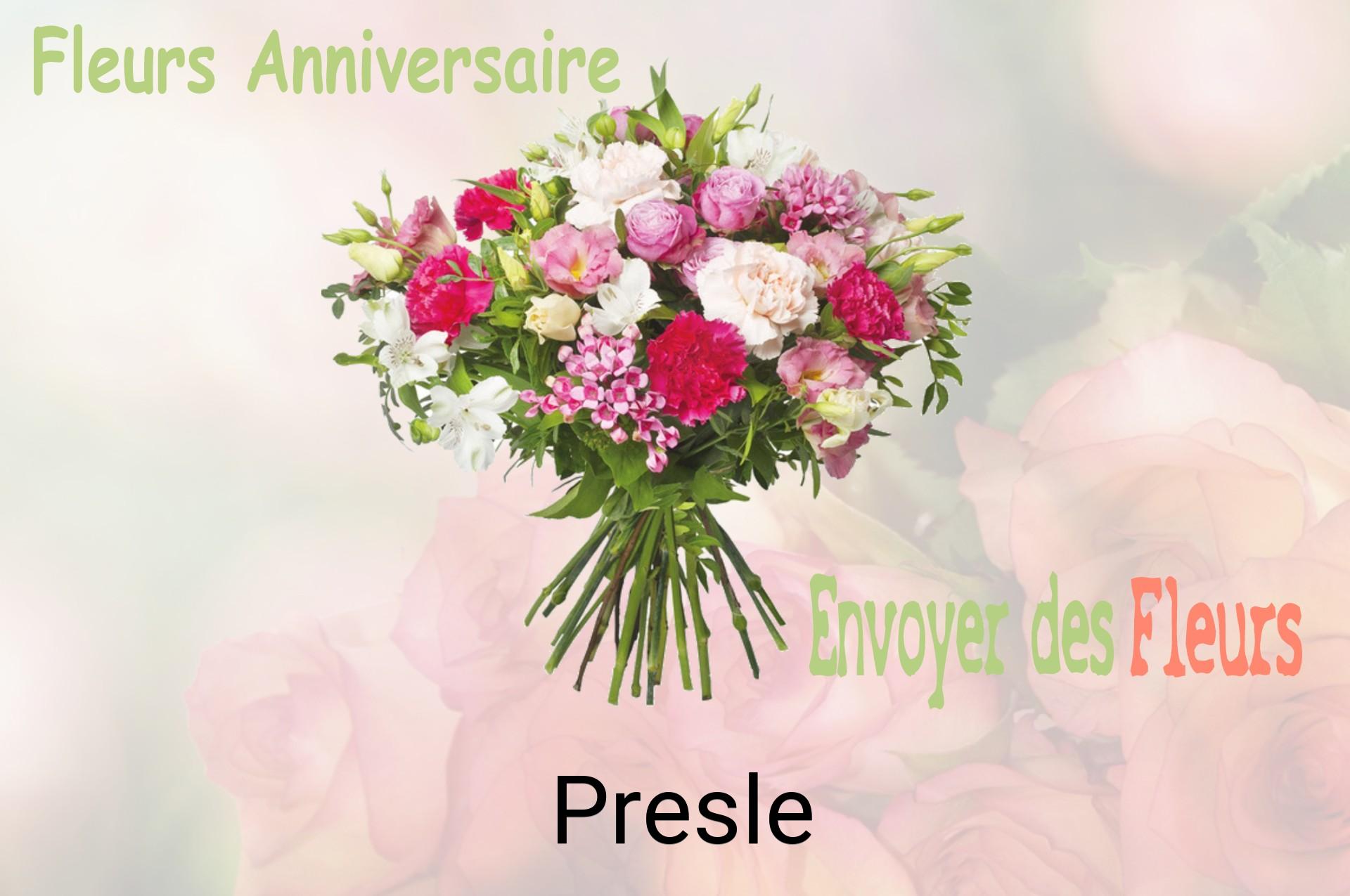 Bouquet de fleurs d’anniversaire livré à Presle